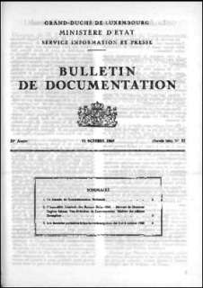 Bulletin de documentation 12/1960