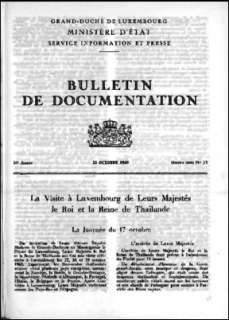 , Bulletin de documentation 13/1960