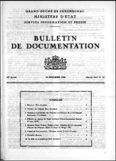 , Bulletin de documentation 14/1960