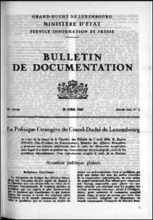 , Bulletin de documentation 3/1960