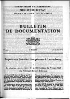 Bulletin de documentation n° 6/1960