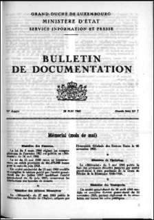 , Bulletin de documentation 7/1960