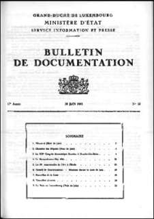 , Bulletin de documentation 10/1961