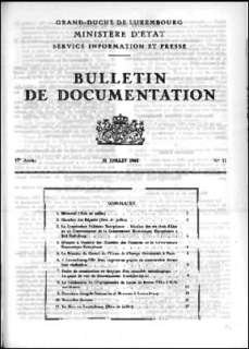 , Bulletin de documentation 11/1961