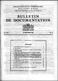 Bulletin de documentation n° 12/1961