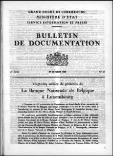 Bulletin de documentation n° 13/1961