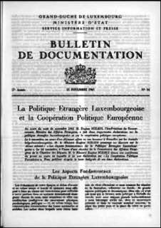Bulletin de documentation n° 14/1961