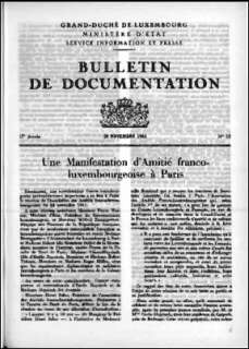 Bulletin de documentation n° 15/1961
