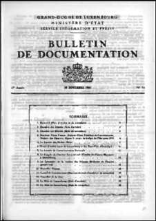 , Bulletin de documentation 16/1961