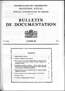 Bulletin de documentation 5/1961