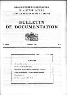 Bulletin de documentation 7/1961