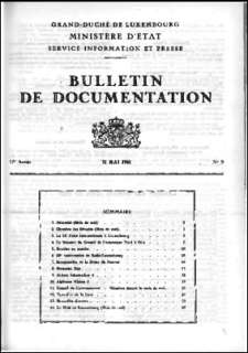 Bulletin de documentation n° 9/1961