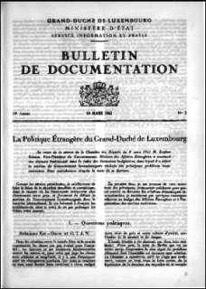 , Bulletin de documentation 3/1962