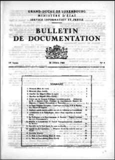 , Bulletin de documentation 4/1962