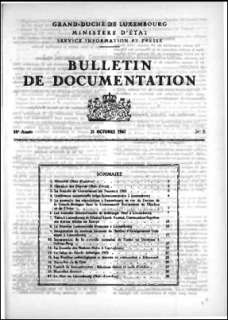 Bulletin de documentation n° 9/1962