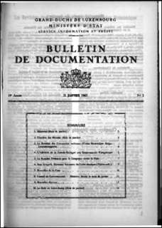 , Bulletin de documentation 1/1963