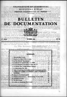 , Bulletin de documentation 10/1963
