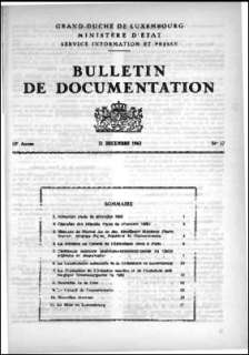 Bulletin de documentation n° 17/1963