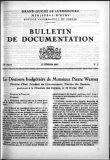 Bulletin de documentation n° 2/1963