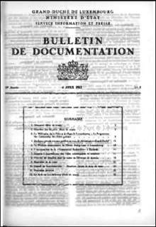 Bulletin de documentation n° 5/1963