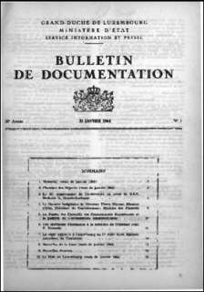Bulletin de documentation 1/1964