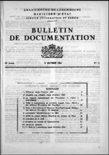 , Bulletin de documentation 11/1964