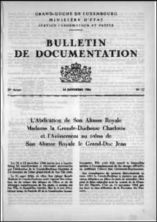 , Bulletin de documentation 12/1964