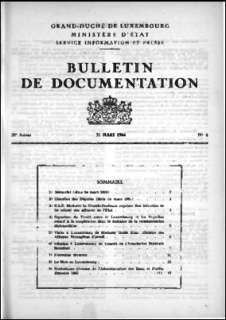 Bulletin de documentation n° 4/1964