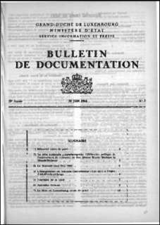 , Bulletin de documentation 7/1964