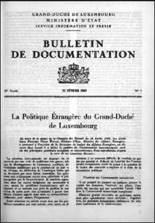 Bulletin de documentation n° 1/1965