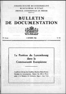 Bulletin de documentation n° 13/1965