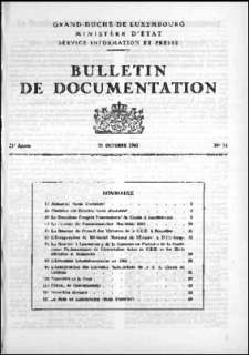 Bulletin de documentation n° 14/1965