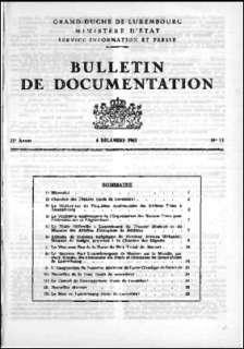 , Bulletin de documentation 15/1965