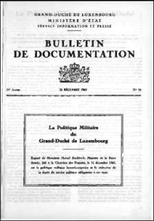 Bulletin de documentation n° 16/1965
