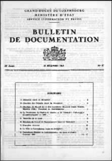 , Bulletin de documentation 17/1965