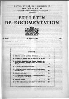 Bulletin de documentation n° 2/1965