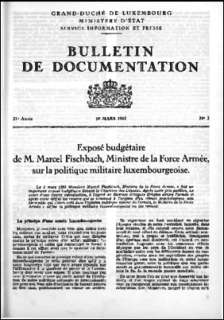 Bulletin de documentation n° 3/1965