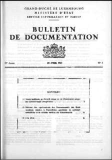 Bulletin de documentation 5/1965