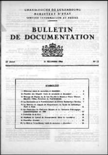 Bulletin de documentation n° 15/1966