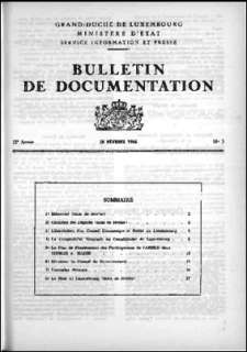 Bulletin de documentation n° 3/1966