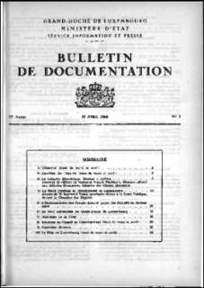 Bulletin de documentation 5/1966