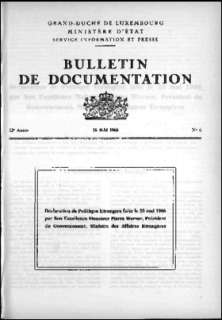 Bulletin de documentation n° 6/1966