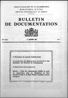 Bulletin spécial "Nouveau gouvernement 1967"