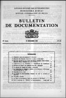 Bulletin de documentation n° 16/1967