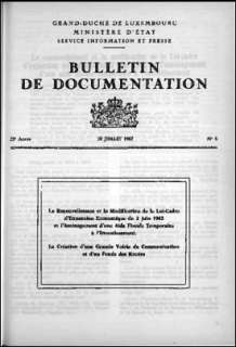 , Bulletin de documentation 8/1967