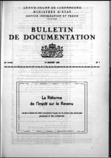 Bulletin de documentation n° 1/1968