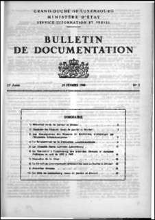 Bulletin de documentation n° 3/1968