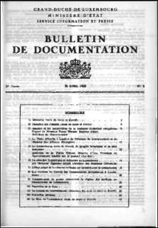 , Bulletin de documentation 4/1968