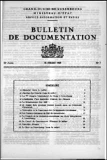 , Bulletin de documentation 7/1968