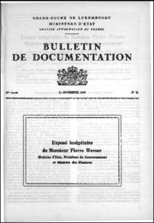 Bulletin de documentation 11/1969